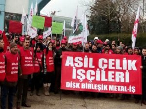 Asil Çelik'te bugün başlayacağı ilan edilen greve  'milli güvenlik' yasağı