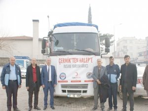 Çermik'ten Halep'e yardım