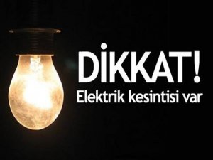 Çınar’da planlı kesinti