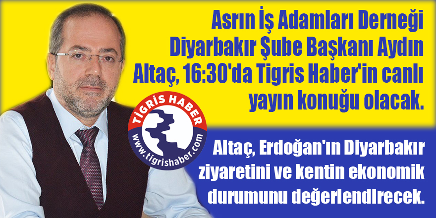 Aydın Altaç Canlı yayın konuğumuz olacak.