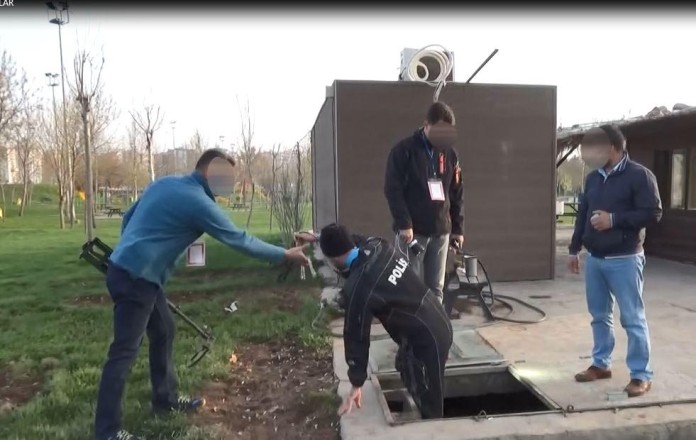 Dalgıç polislerden, newroz alanının altında patlayıcı araması