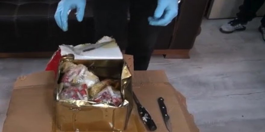 Bal tenekesinden eroin çıktı