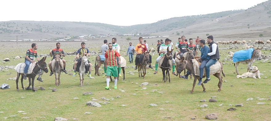 Maça eşek sırtında gidiyorlar!