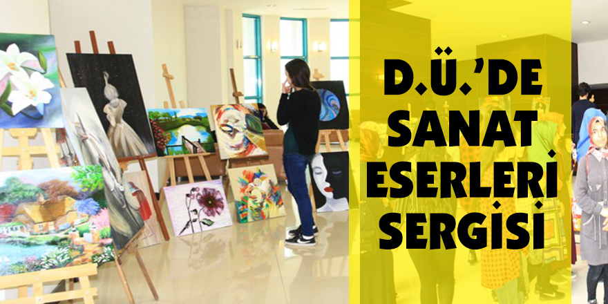 Açılan kursların eserleri sergilendi