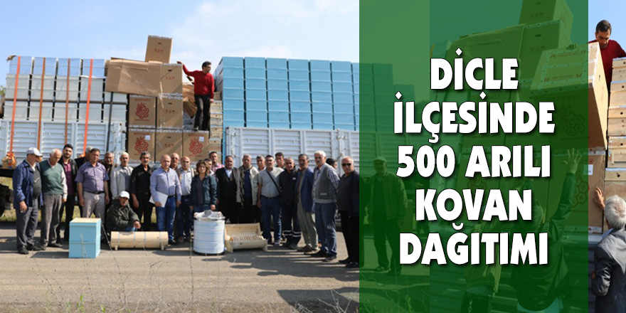 DİCLE İLÇESİNDE 500 ARILI KOVAN DAĞITIMI