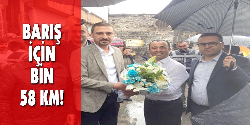 Barış için bin 58 km!