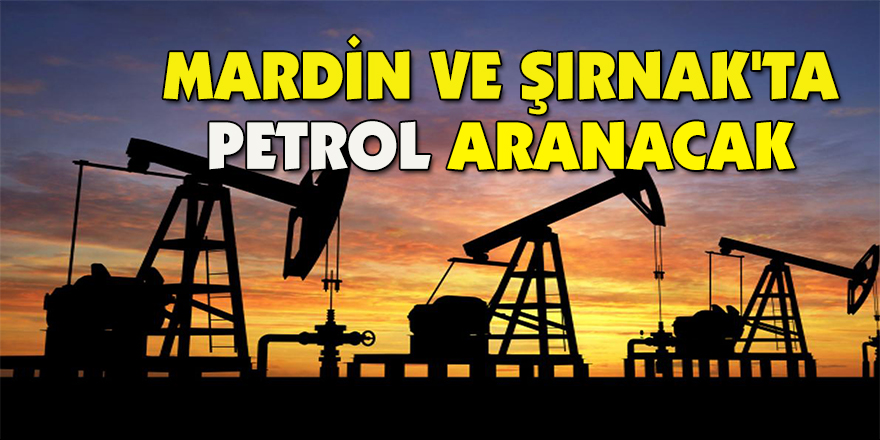 Mardin ve Şırnak'ta petrol aranacak