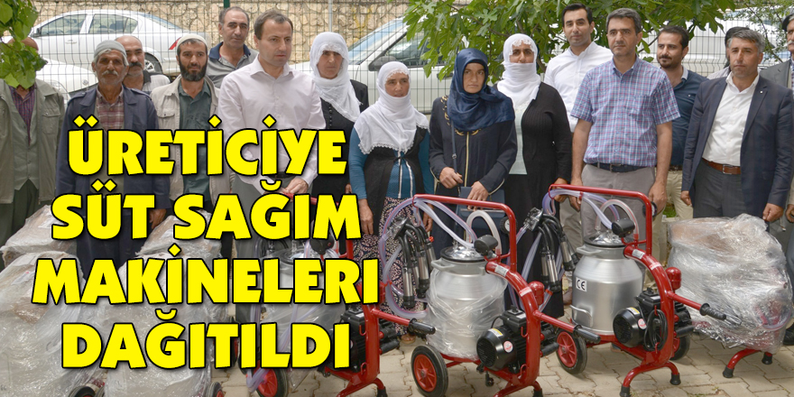 BÜYÜKŞEHİR, ÜRETİCİYE SÜT SAĞIM MAKİNELERİ DAĞITTI