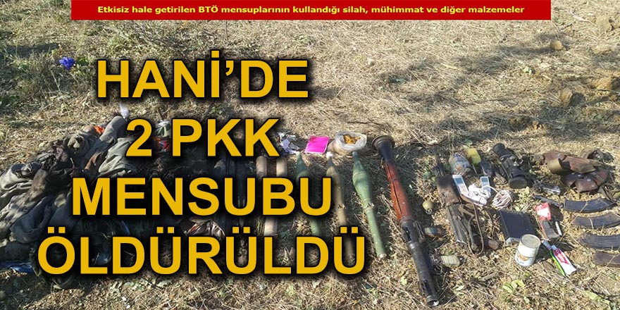 Hani’de şehit askerin faili 2 PKK’li öldürüldü