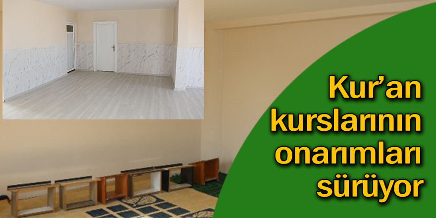 Yenişehir’de Kur’an kurslarının onarımları sürüyor
