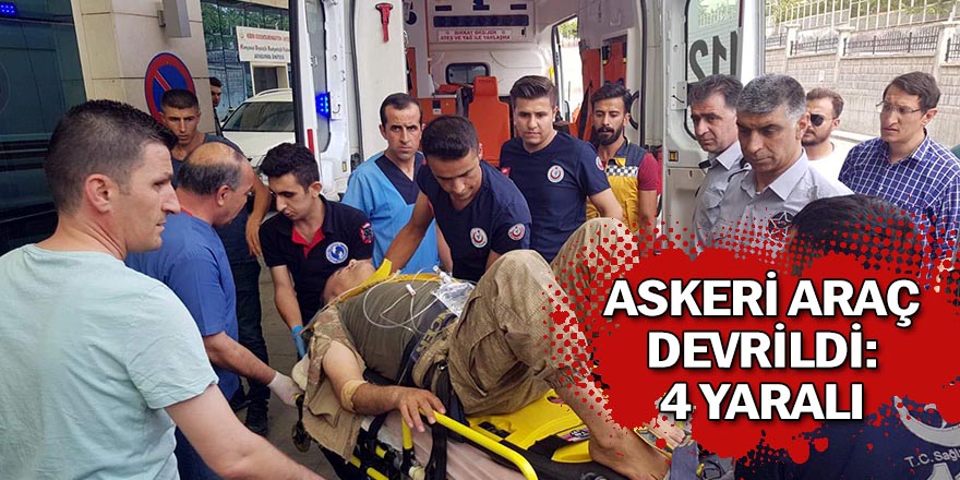 ASKERİ ARAÇ DEVRİLDİ