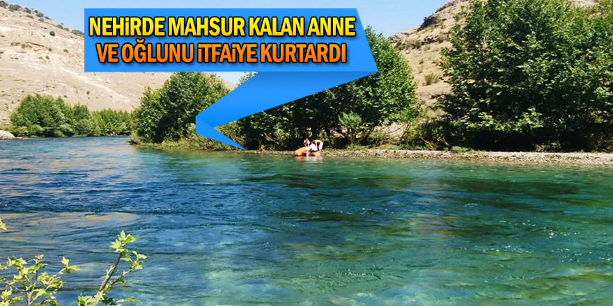 Nehirde mahsur kaldılar
