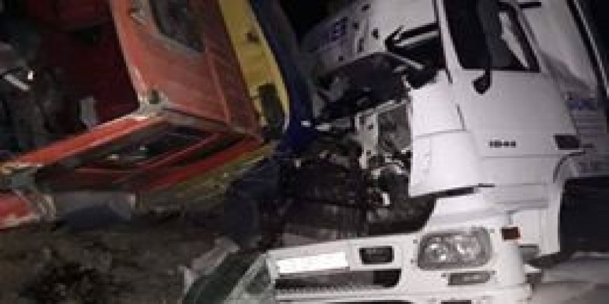 Arpa Yüklü Kamyonla Tır Çarpıştı, Çuvallar Yola Savruldu