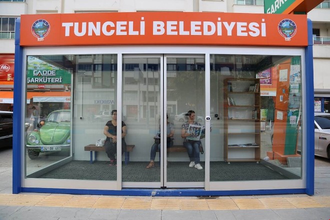Tunceli’de klimalı, kitaplı durak dönemi