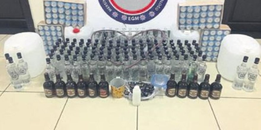 Mardin'de 145 şişe kaçak içki ele geçirildi