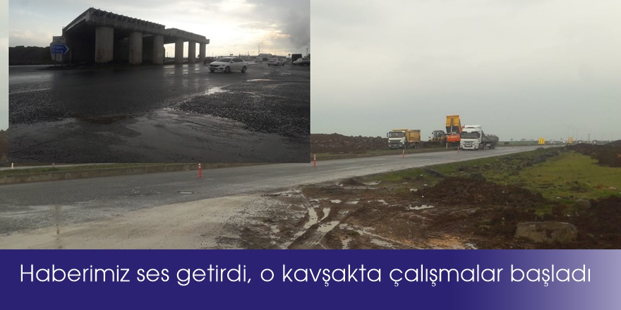 VİDEO- Haberimiz ses getirdi, o kavşakta çalışmalar başladı