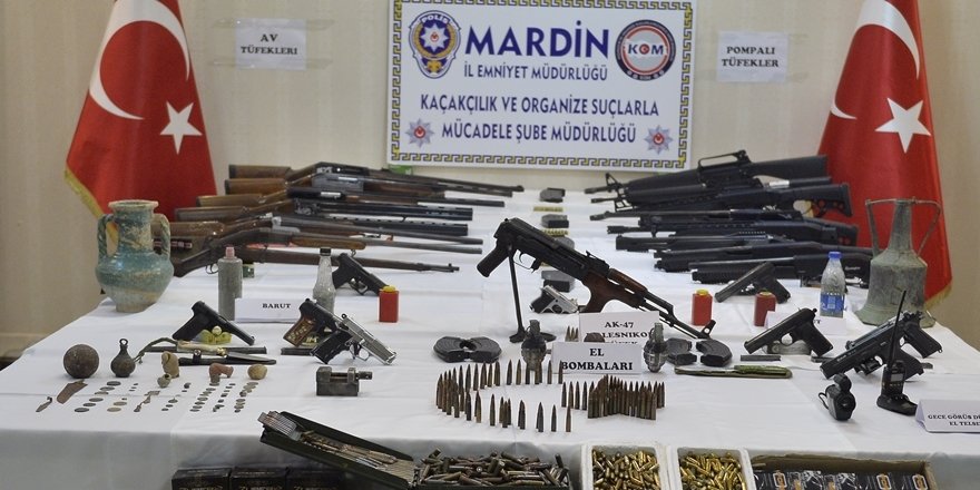 Mardin'de silah ve tarihi eser operasyonu