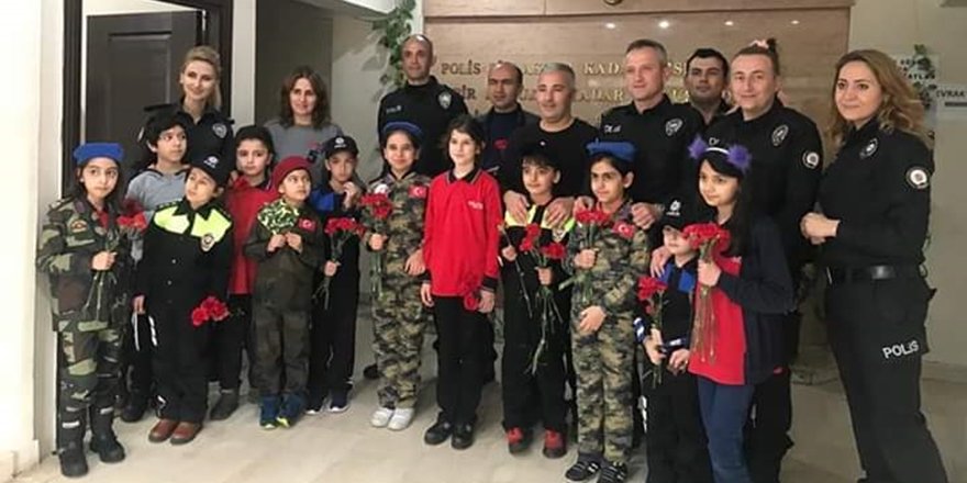 Bilnet’li öğrencilerden duygulandıran polis haftası ziyareti