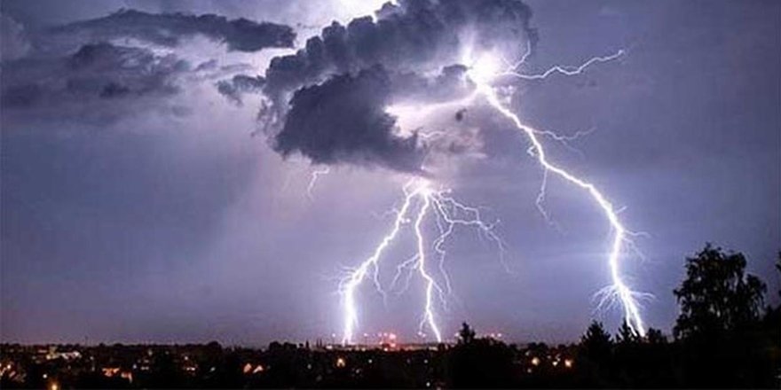 Sığındığı ağaçta yıldırım çarptı