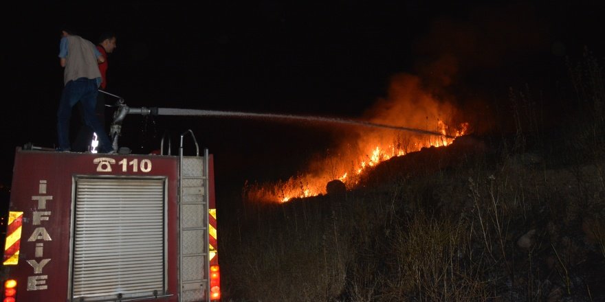 Katı atık depolama alanında yangın