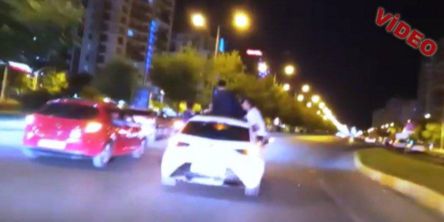 Düğün konvoyunda tehlike saçtılar