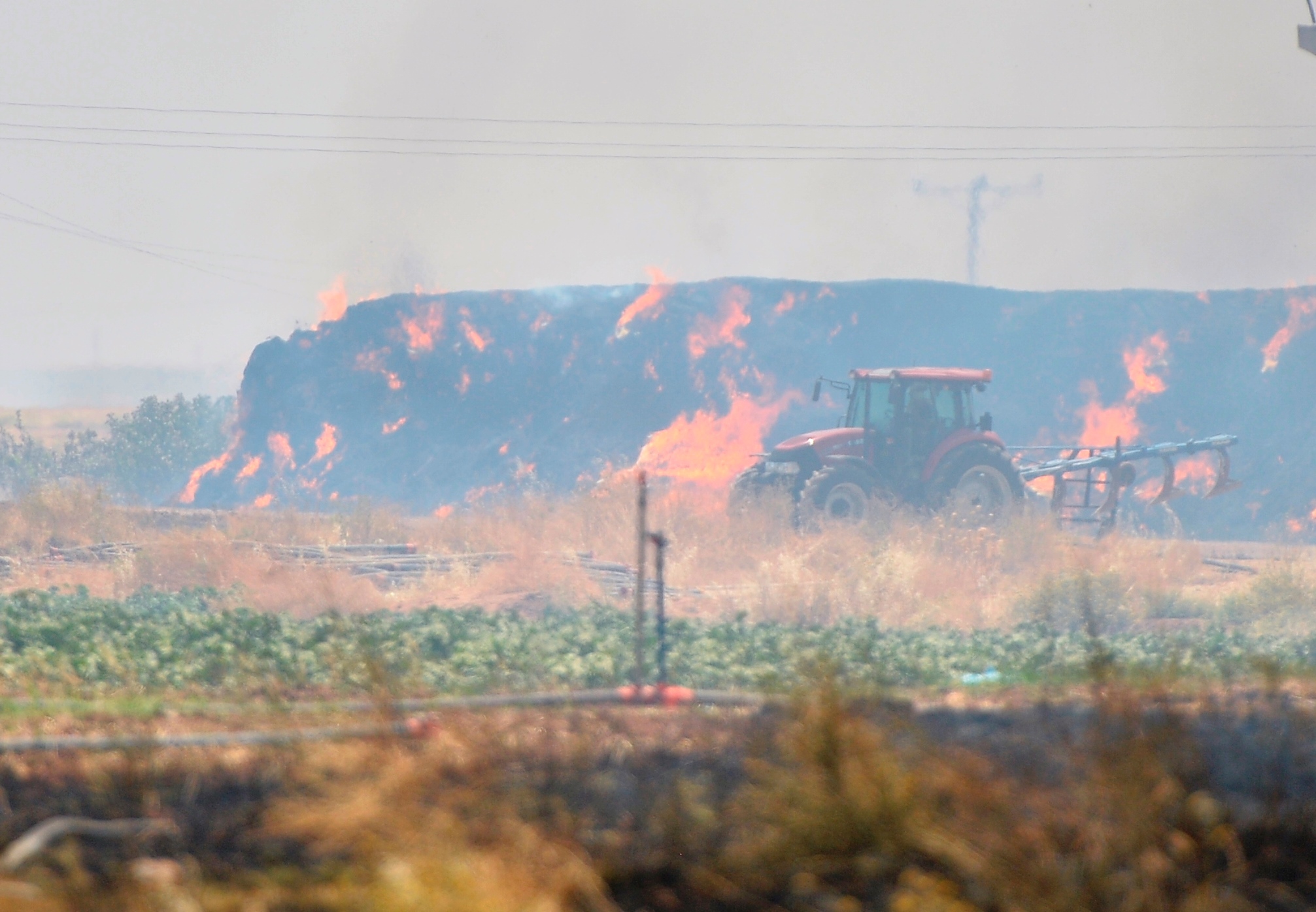 Bölgede anız yangınlarına karşı seferberlik