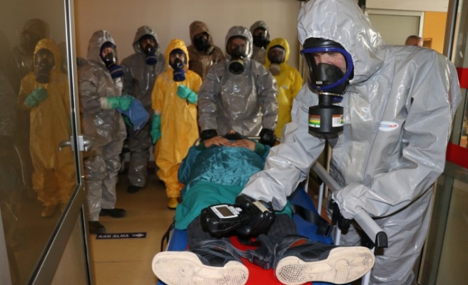 Bismil Devlet Hastanesinde nükleer sızıntı tatbikatı