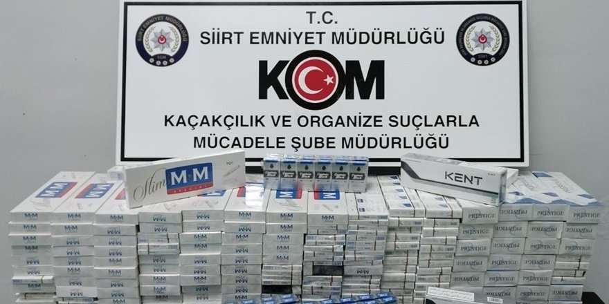 Siirt’te kaçak sigara operasyonu