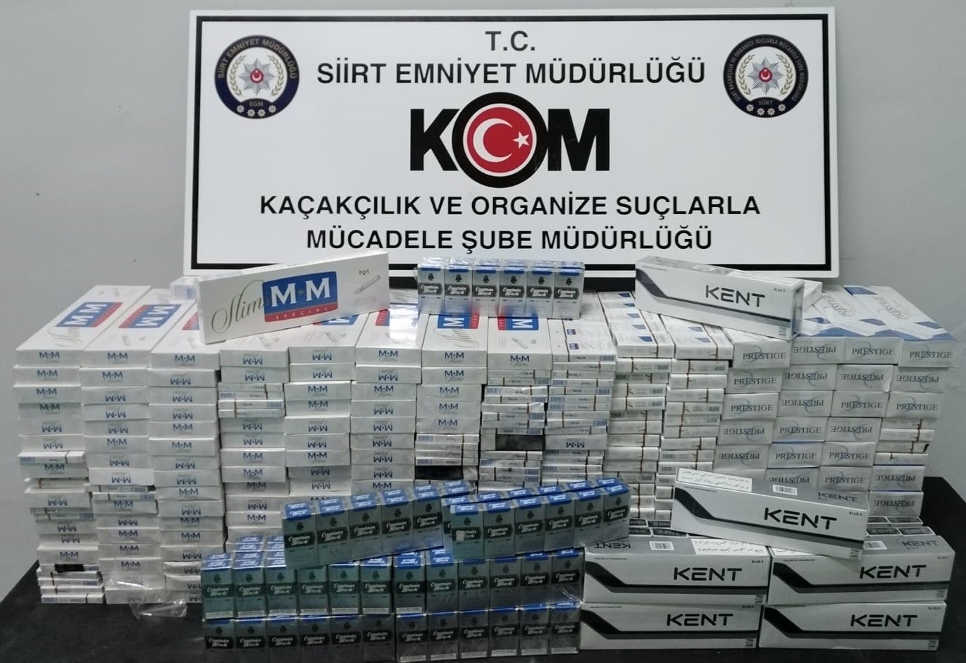 Siirt’te 2 bin 280 paket kaçak sigara ele geçirildi