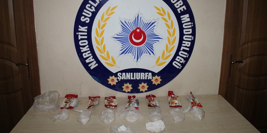 Şanlıurfa'da kruvasan paketlerinden uyuşturucu çıktı