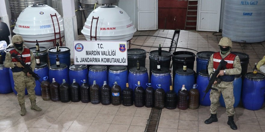 Mardin'de kaçak içki operasyonu