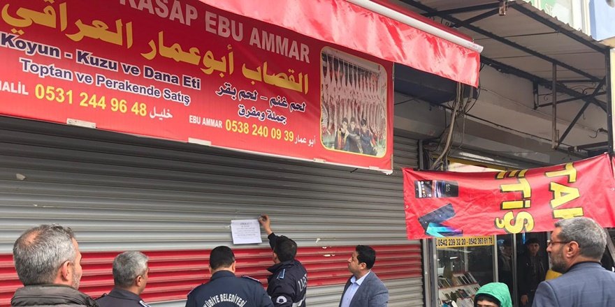 Şanlıurfa'da kaçak deve kesimi yapılan iş yeri mühürlendi