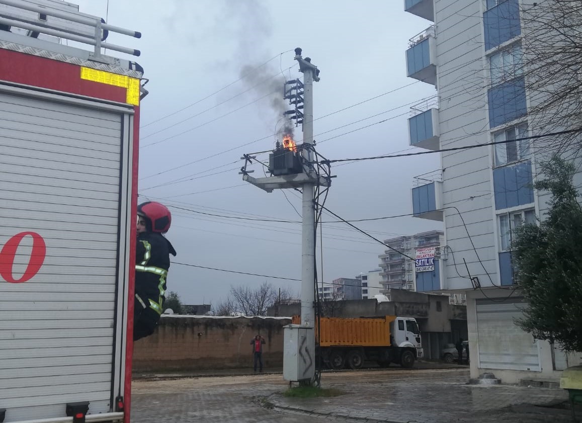Kızıltepe’de trafodan alevler yükseldi