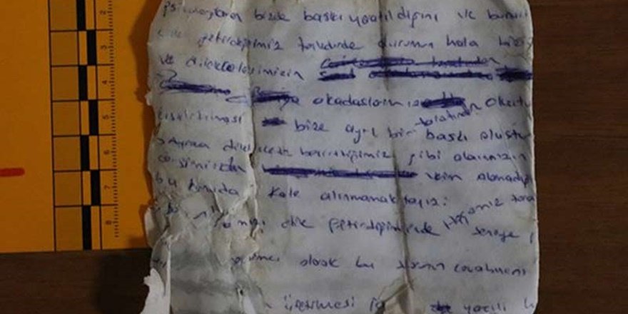 Gülistan'ı ararken bulunan notta ‘Okulda baskı var’ yazıyor
