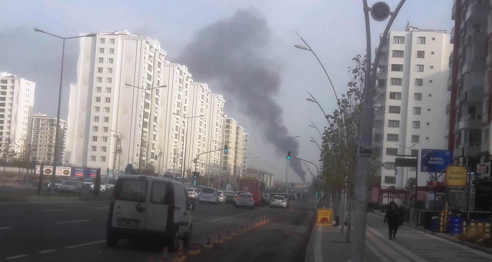VİDEO-Isınmak için yakılan lastikler hava kirliğine neden oldu