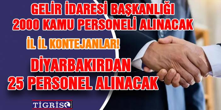 Gelir İdaresi Başkanlığı tarafından 2000 Kamu Personeli alınacak !