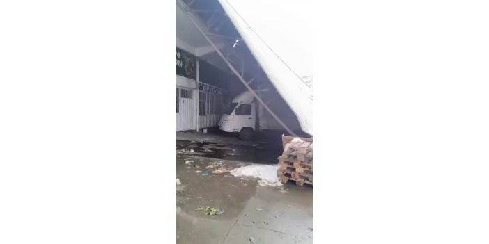 Diyarbakır’da sebze halin çatısı çöktü