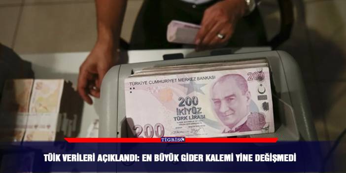TÜİK verileri açıklandı: En büyük gider kalemi yine değişmedi